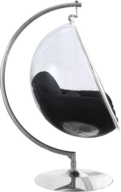 Tuft Black Durable Fabric Acrylic Swing Chair Black