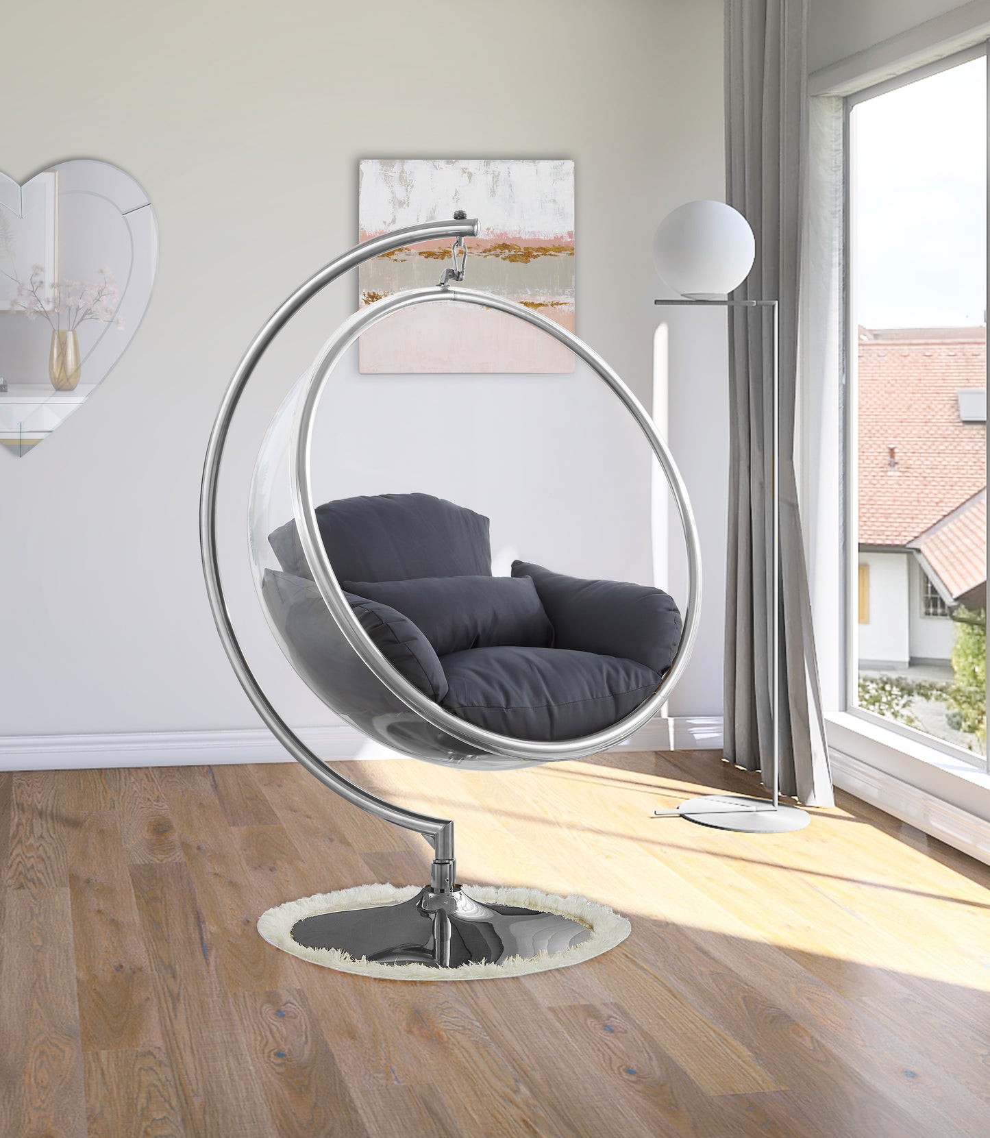 acrylic swing chair