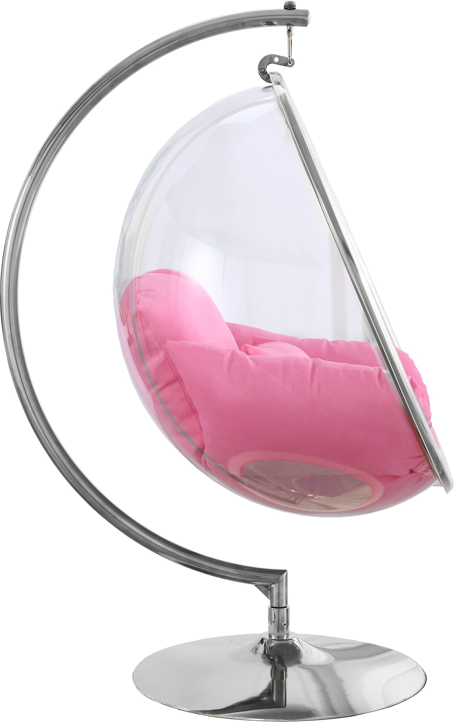 tuft pink durable fabric acrylic swing chair pink