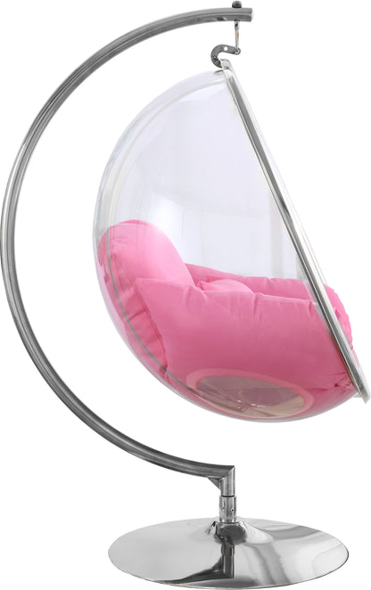 Tuft Pink Durable Fabric Acrylic Swing Chair Pink