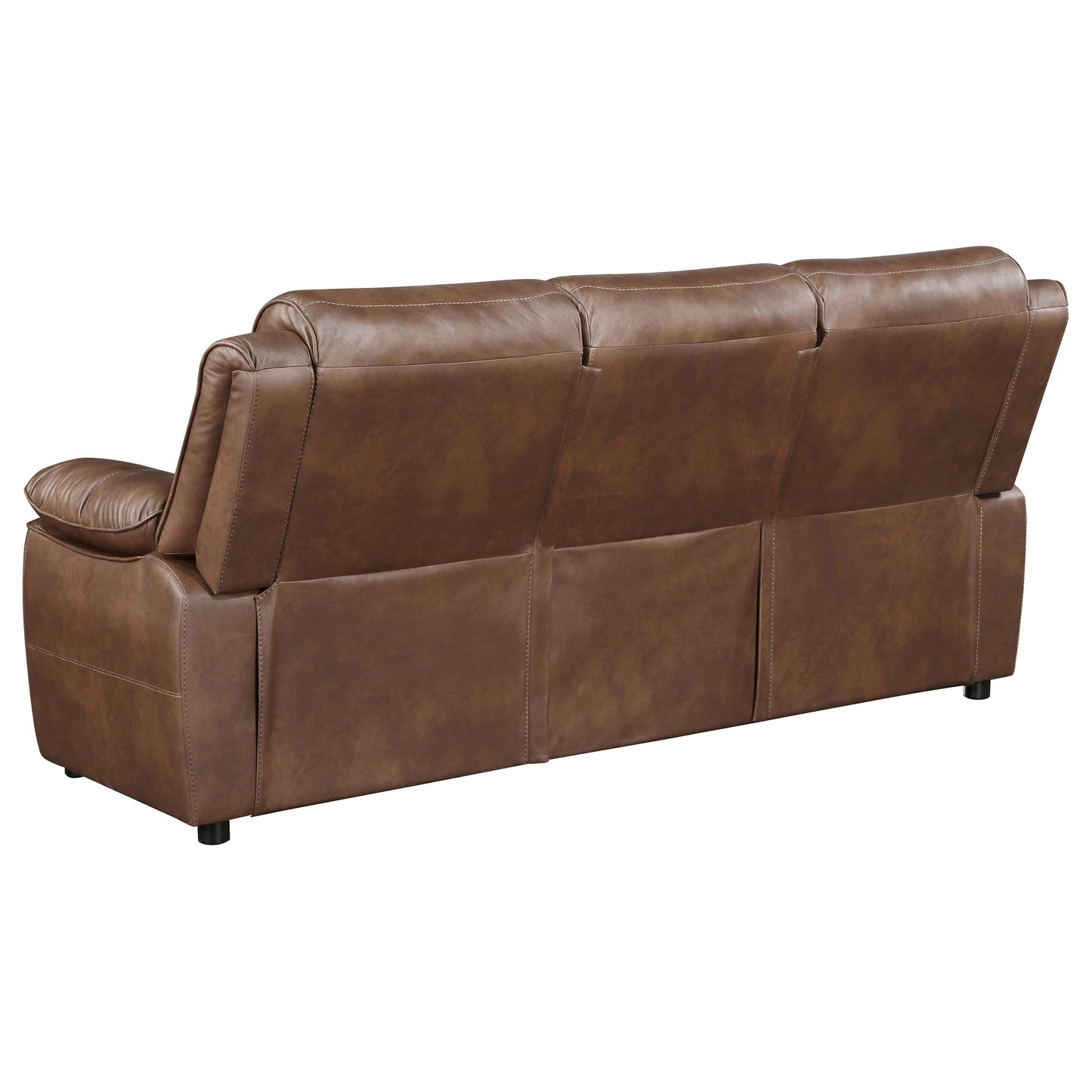roger upholstered padded arm sofa dark browndark brown
