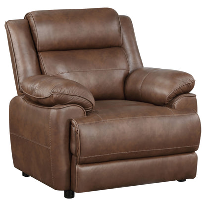 Roger Upholstered Padded Arm Accent Chair Dark BrownDark Brown