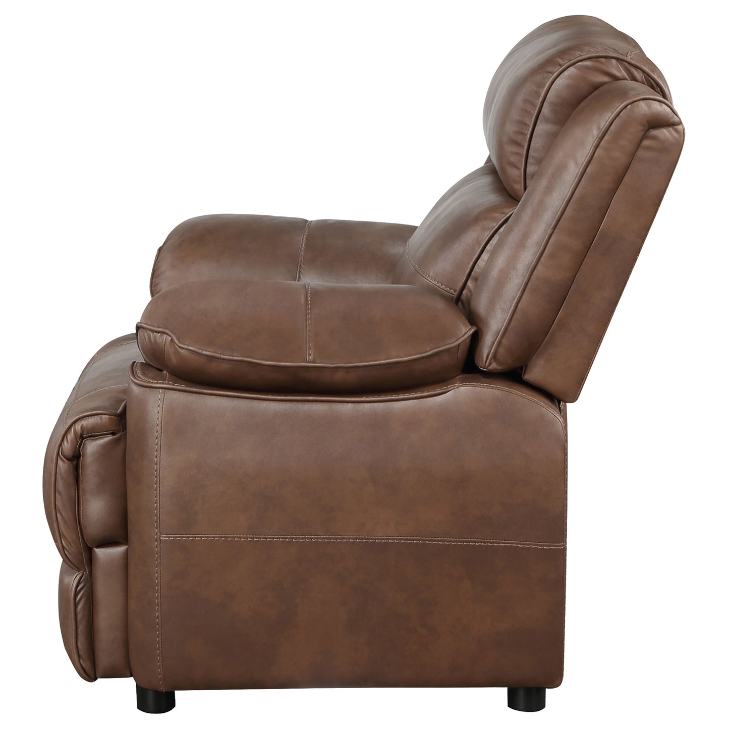 elk upholstered padded arm accent chair dark brown