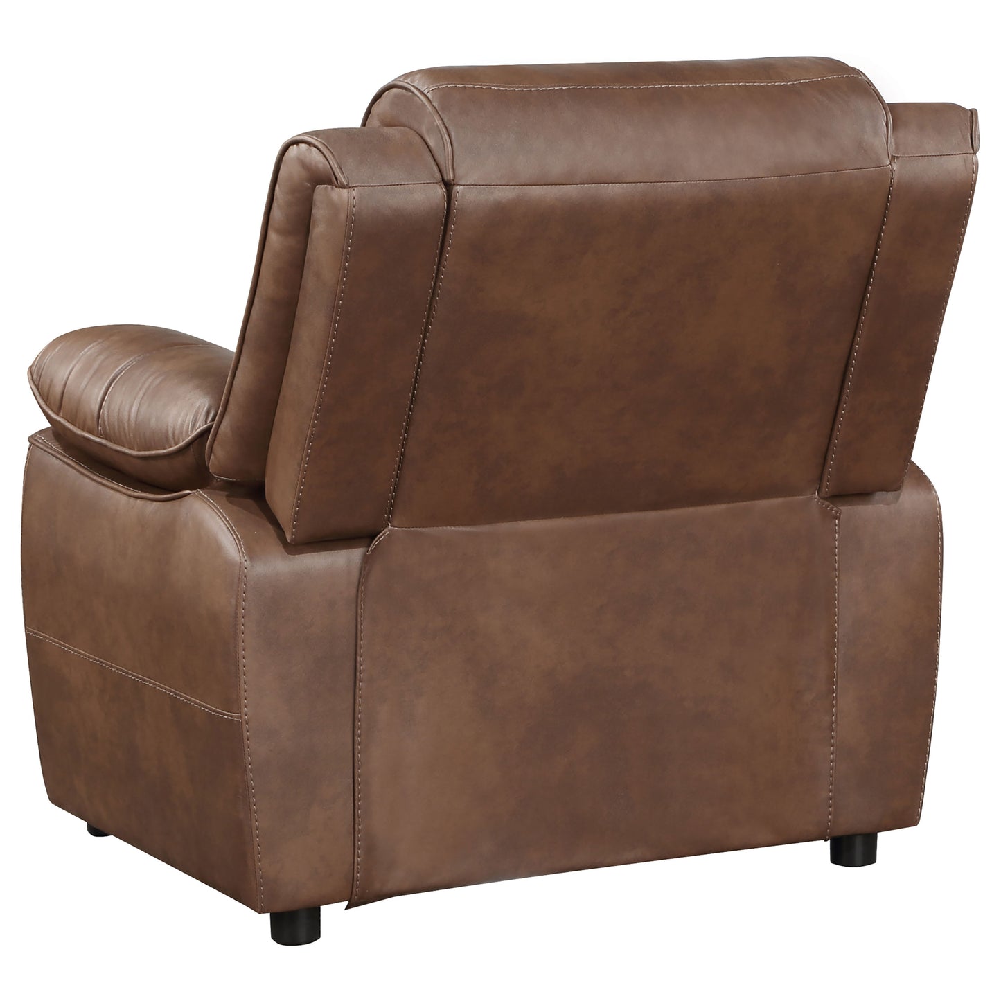 roger upholstered padded arm accent chair dark browndark brown