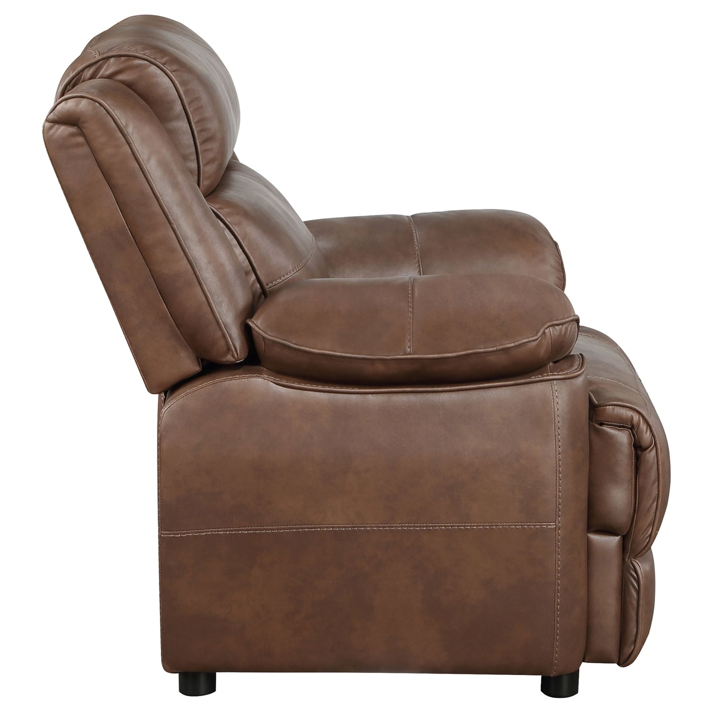 elk upholstered padded arm accent chair dark brown