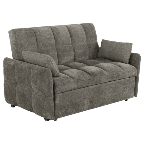 Aventine Upholstered Convertible Sleeper Sofa Bed Dark GreyDark Grey