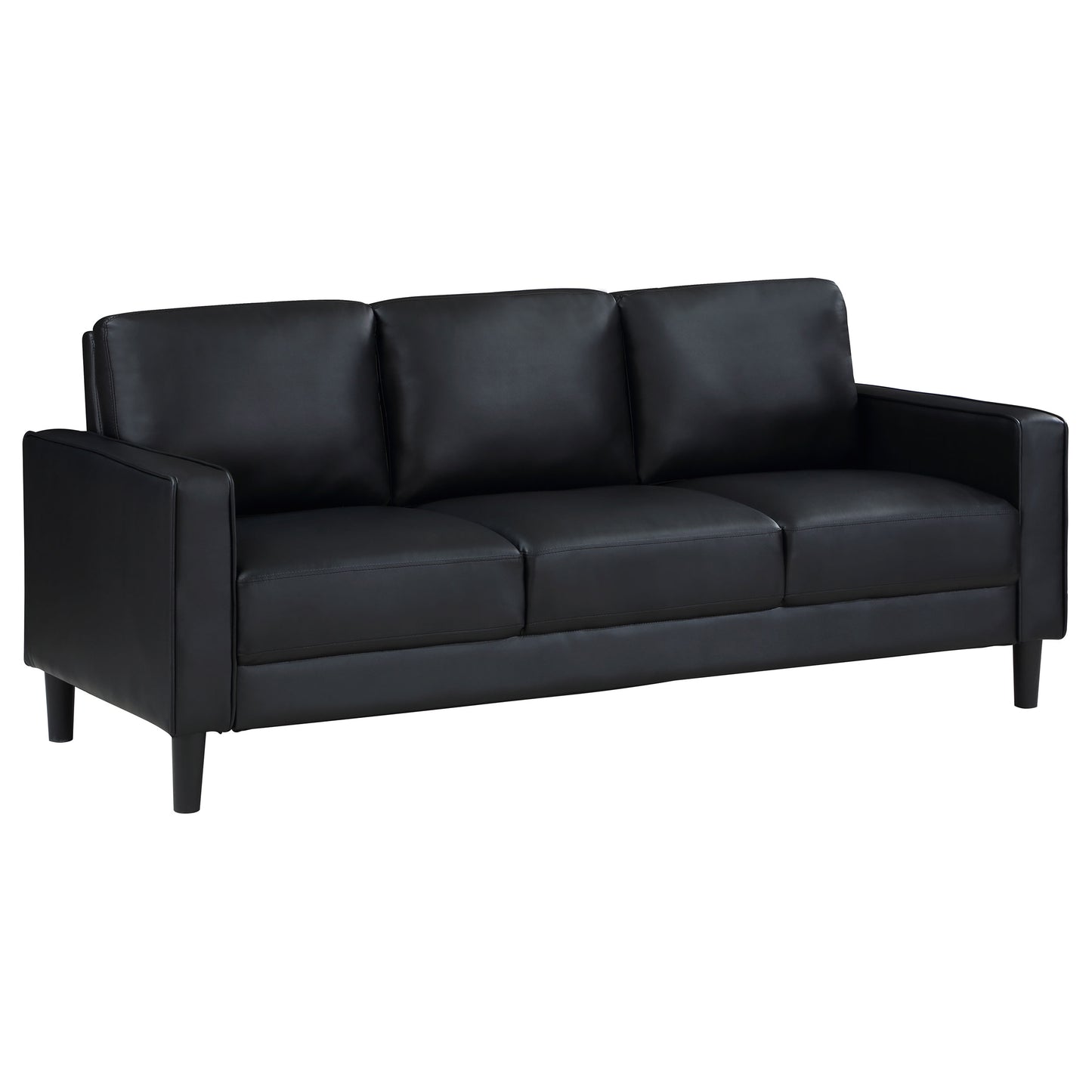 calloway upholstered track arm sofa blackblack