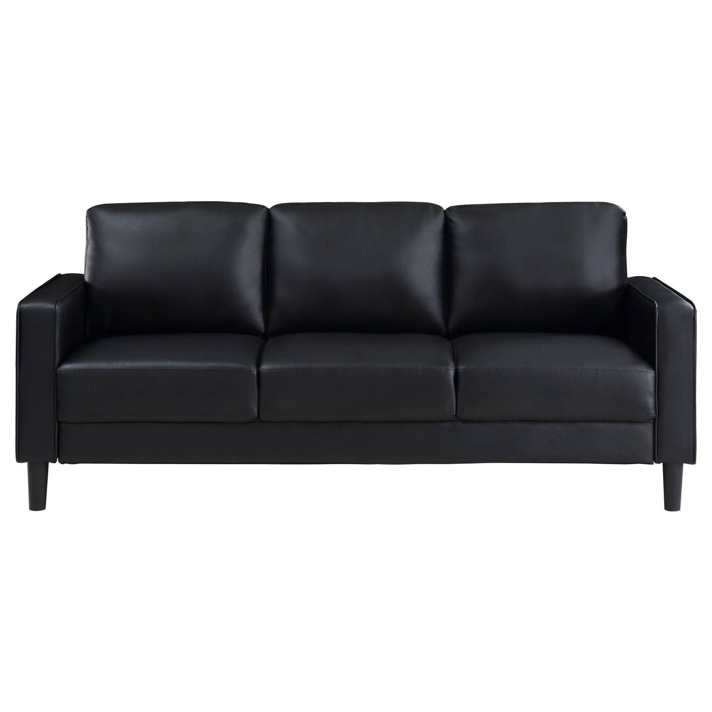 calloway upholstered track arm sofa blackblack