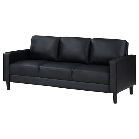 Calloway Upholstered Track Arm Sofa BlackBlack