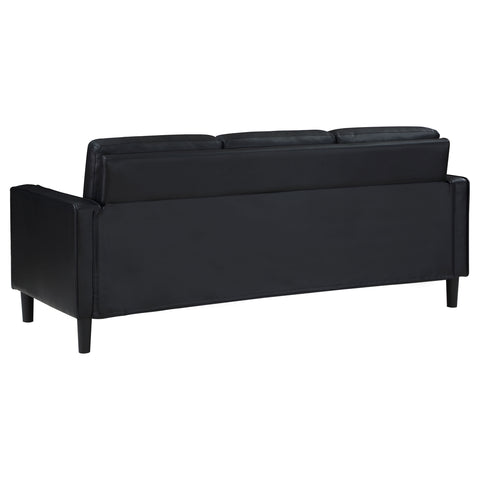 Calloway Upholstered Track Arm Sofa BlackBlack