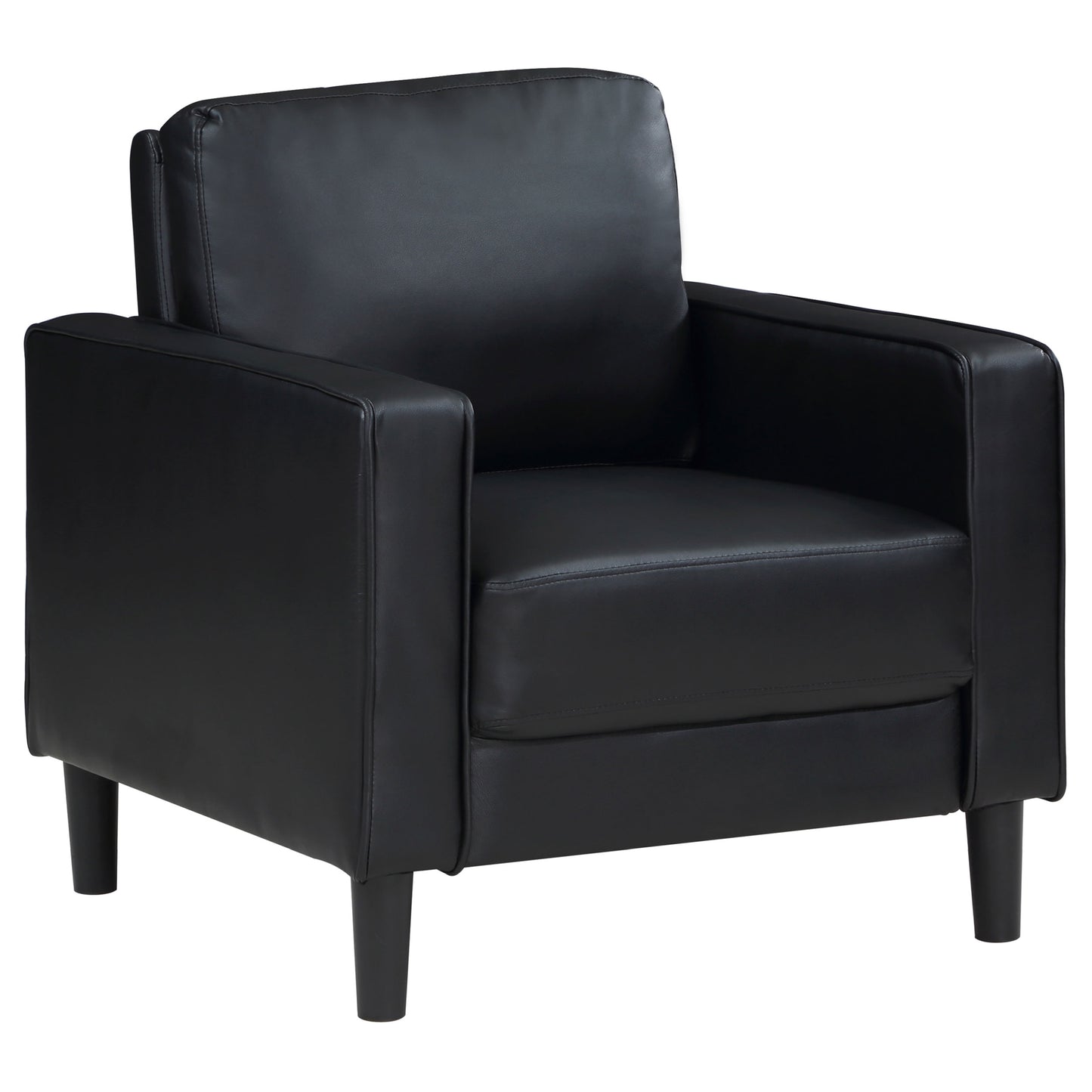 calloway upholstered track arm accent chair blackblack