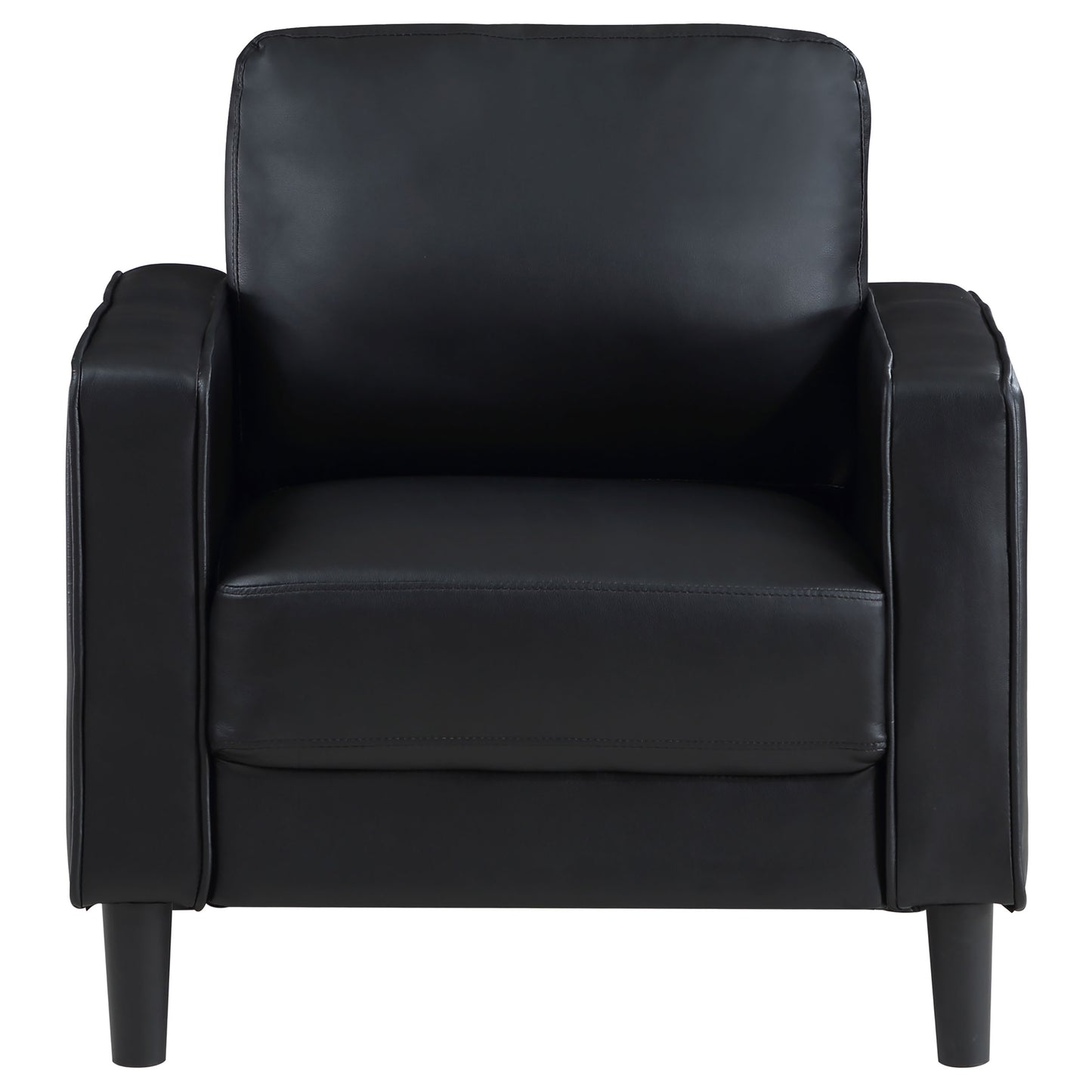 calloway upholstered track arm accent chair blackblack