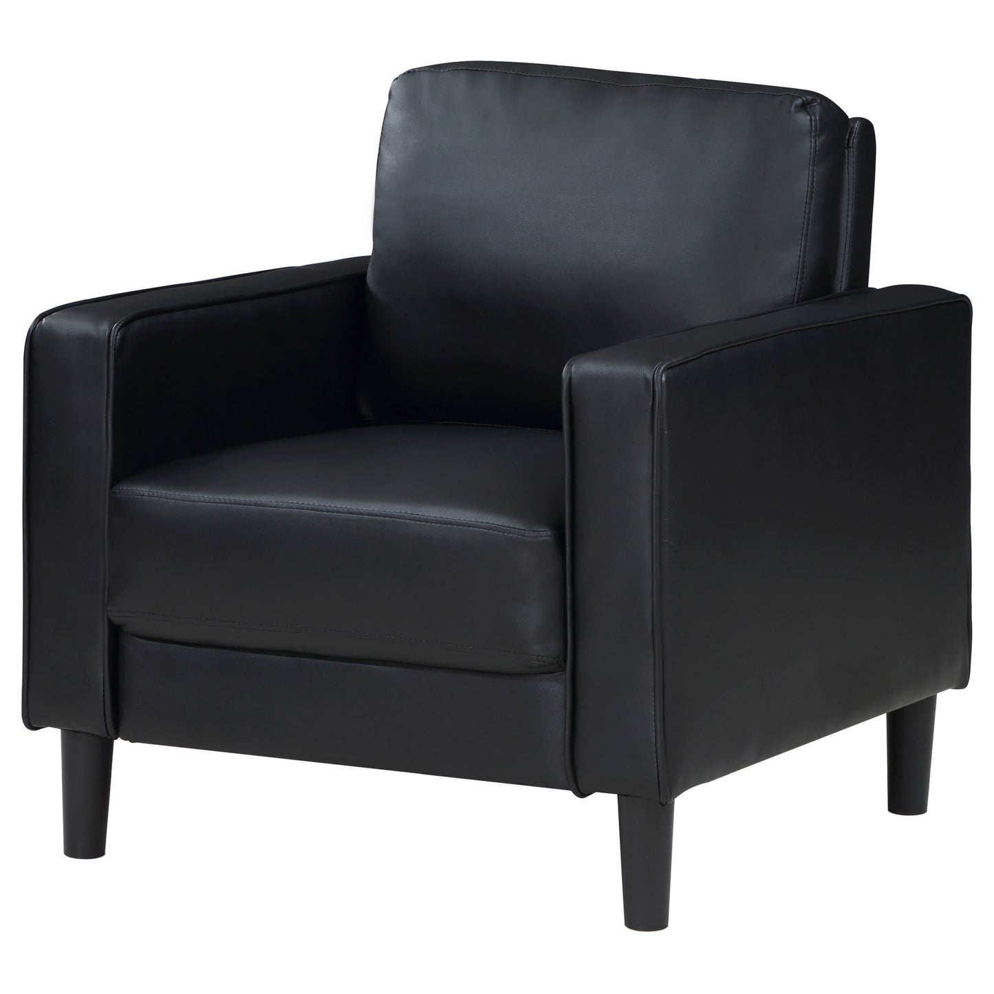 calloway upholstered track arm accent chair blackblack