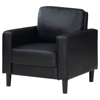 Felicity Upholstered Track Arm Accent Chair Black