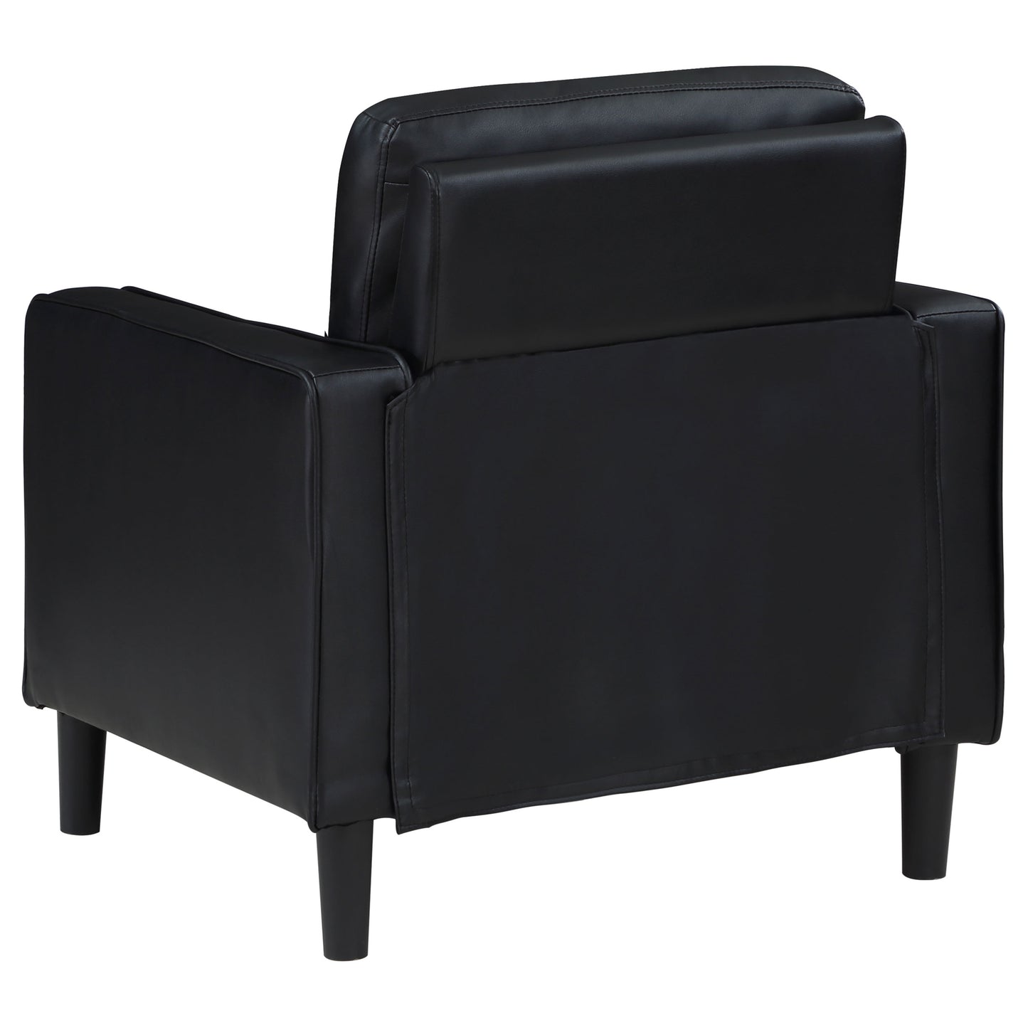 calloway upholstered track arm accent chair blackblack