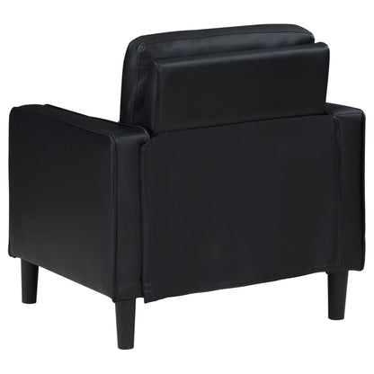 Felicity Upholstered Track Arm Accent Chair Black