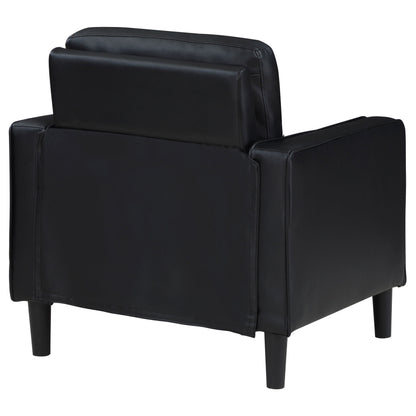 Felicity Upholstered Track Arm Accent Chair Black