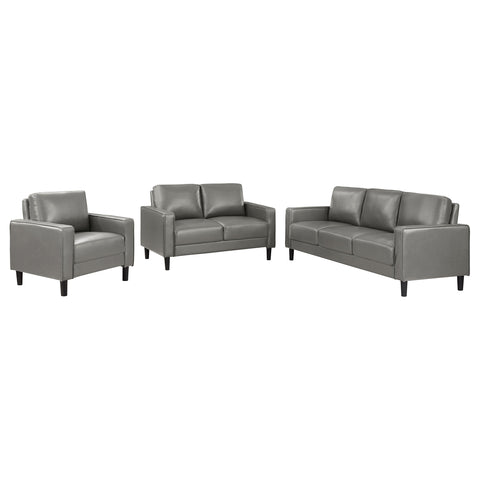 Calloway 3-piece Upholstered Track Arm Sofa Set GreyGrey