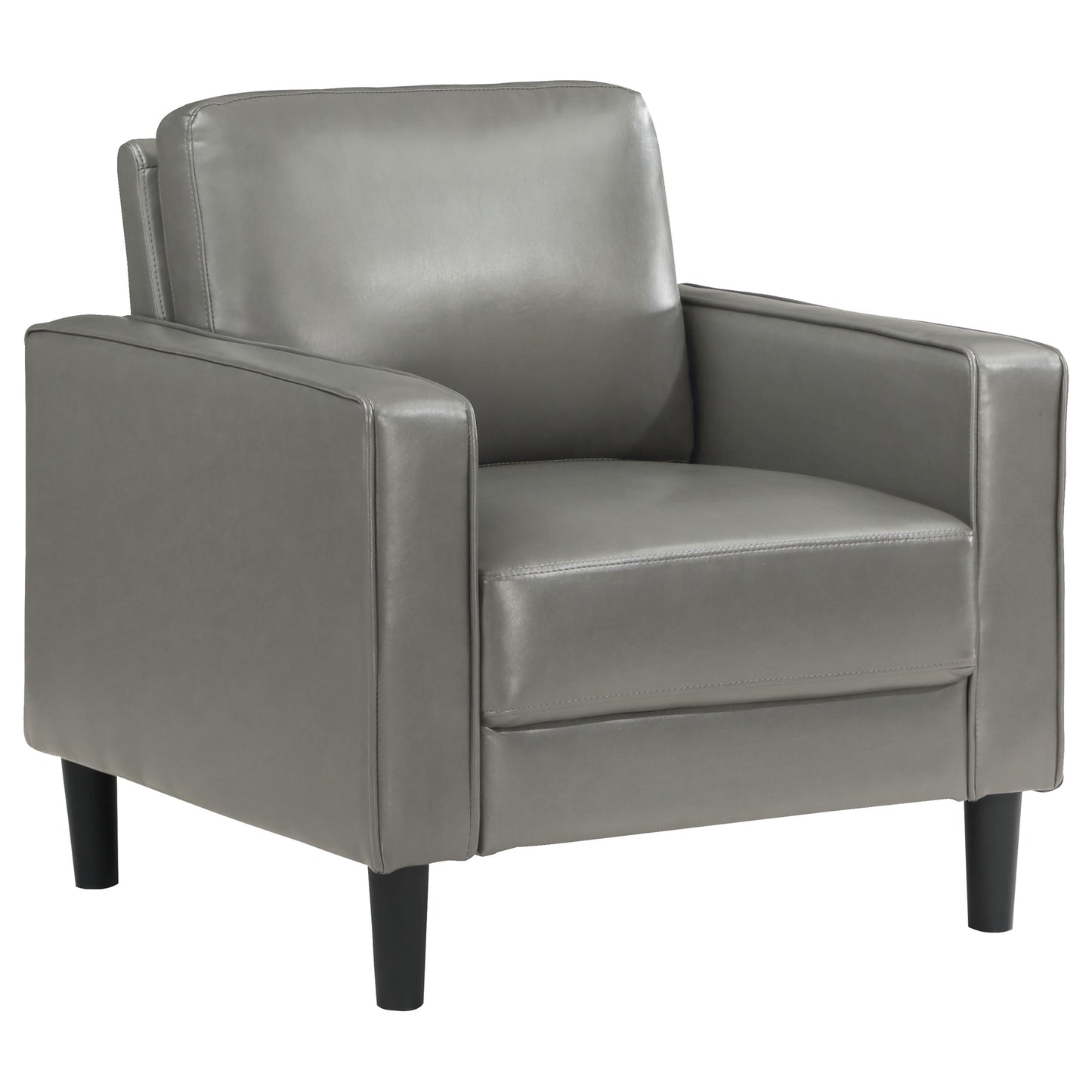 felicity upholstered track arm accent chair grey