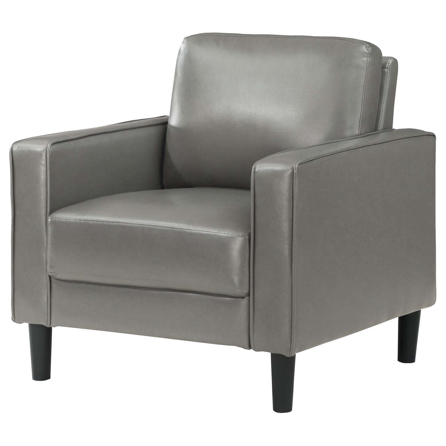 felicity upholstered track arm accent chair grey