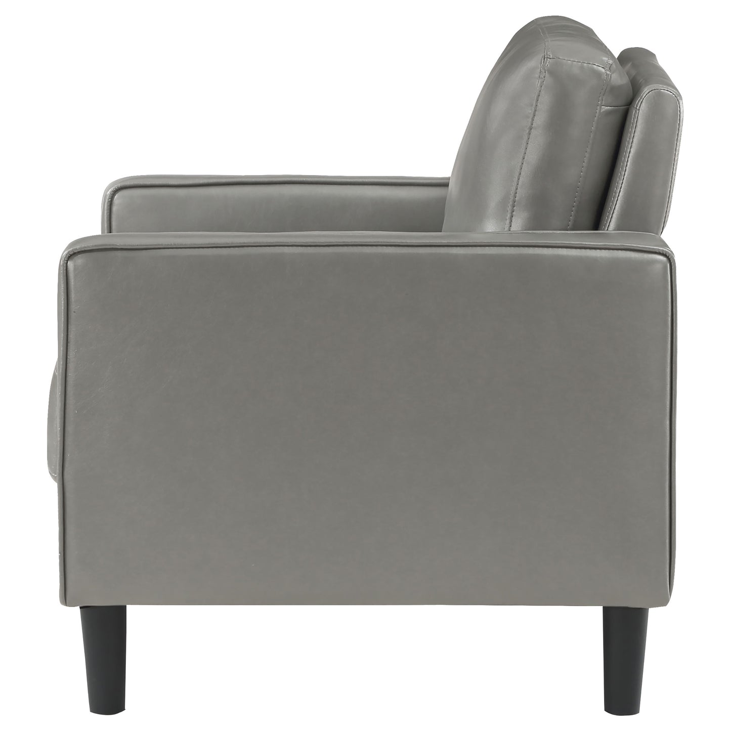 felicity upholstered track arm accent chair grey