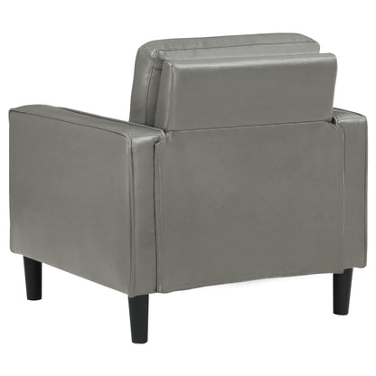 Felicity Upholstered Track Arm Accent Chair Grey