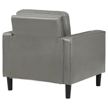 Felicity Upholstered Track Arm Accent Chair Grey