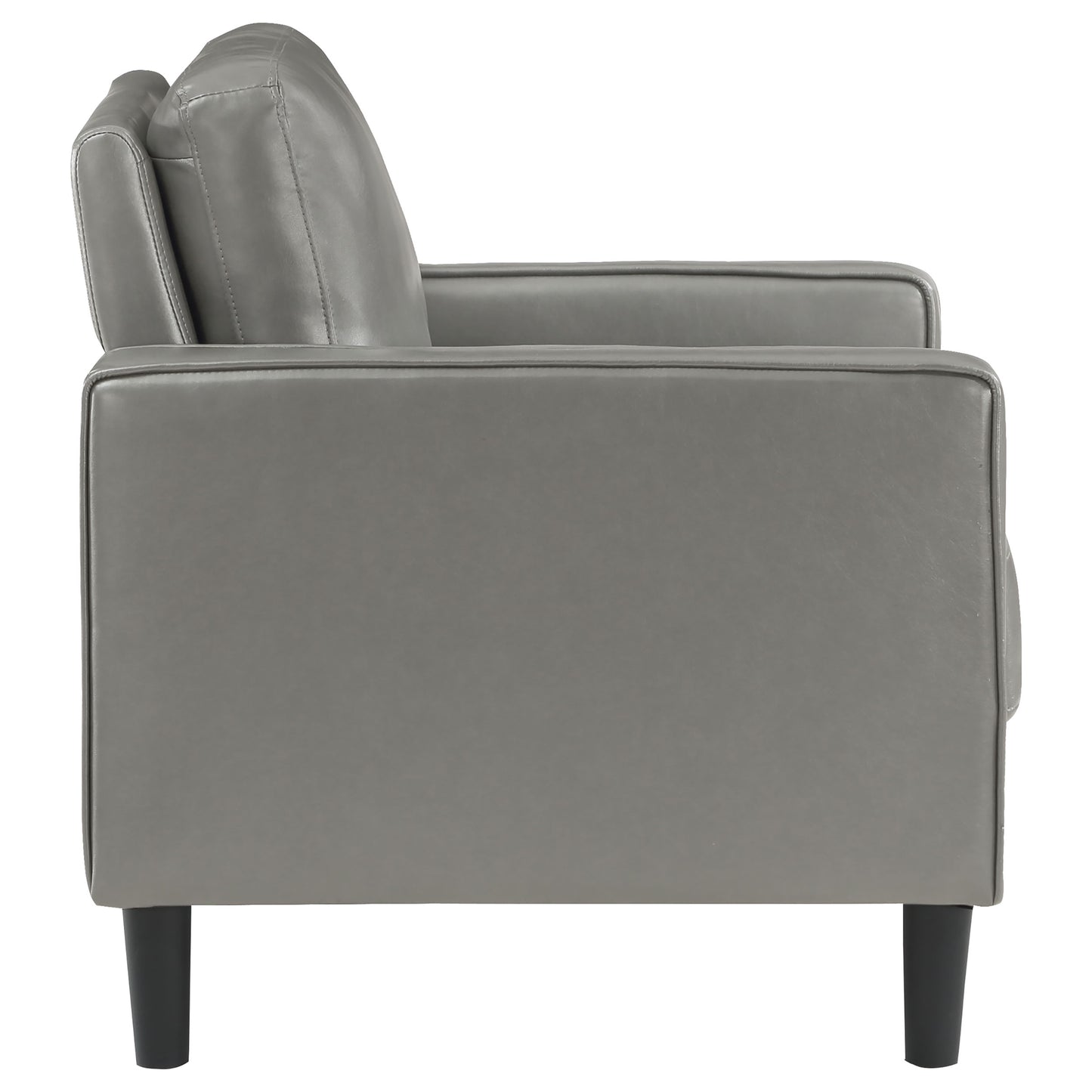 felicity upholstered track arm accent chair grey