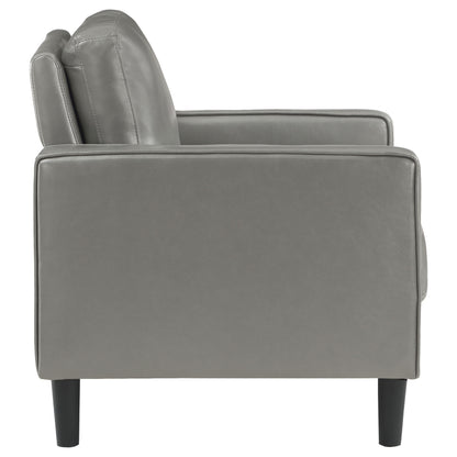 Felicity Upholstered Track Arm Accent Chair Grey