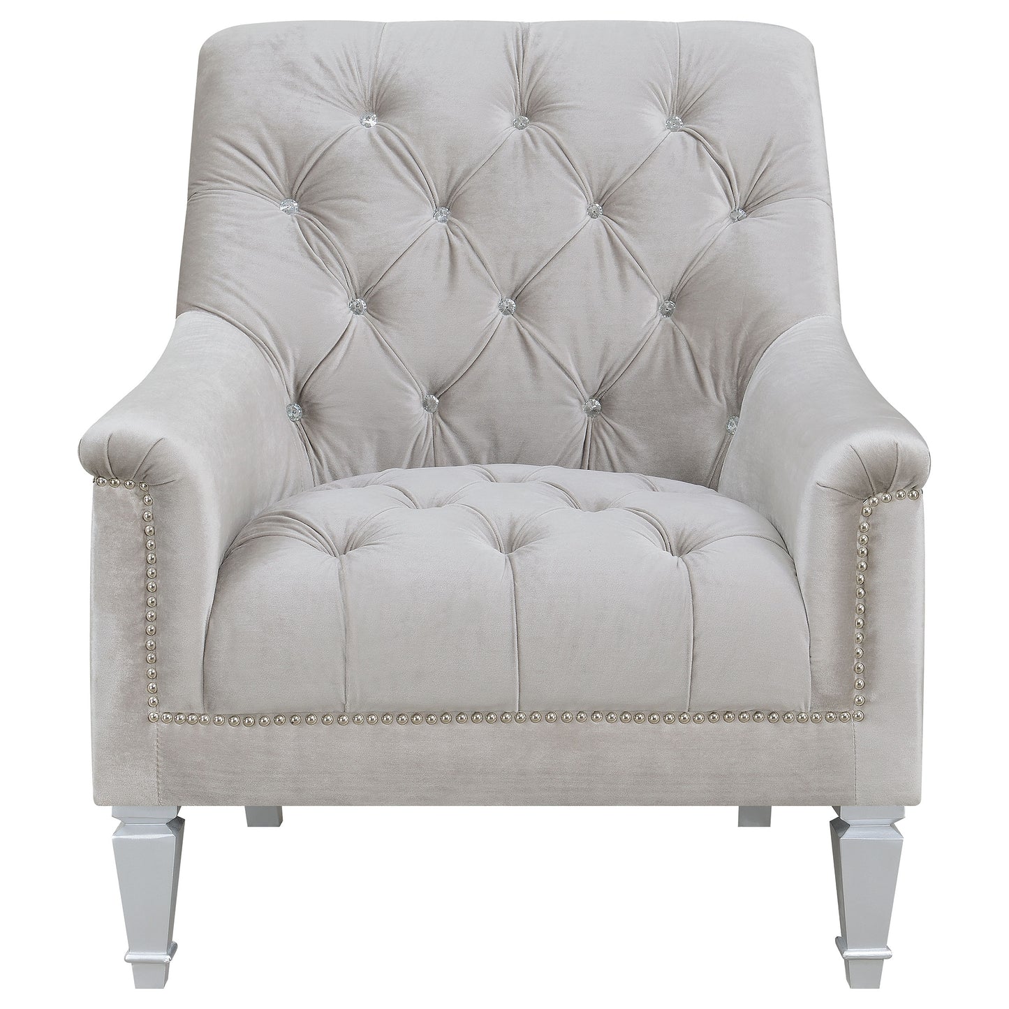 tristen velvet upholstered sloped arm chair grey velvetgrey