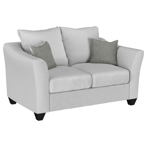 Howie 3-piece Upholstered Flared Arm Sofa Set SandSand