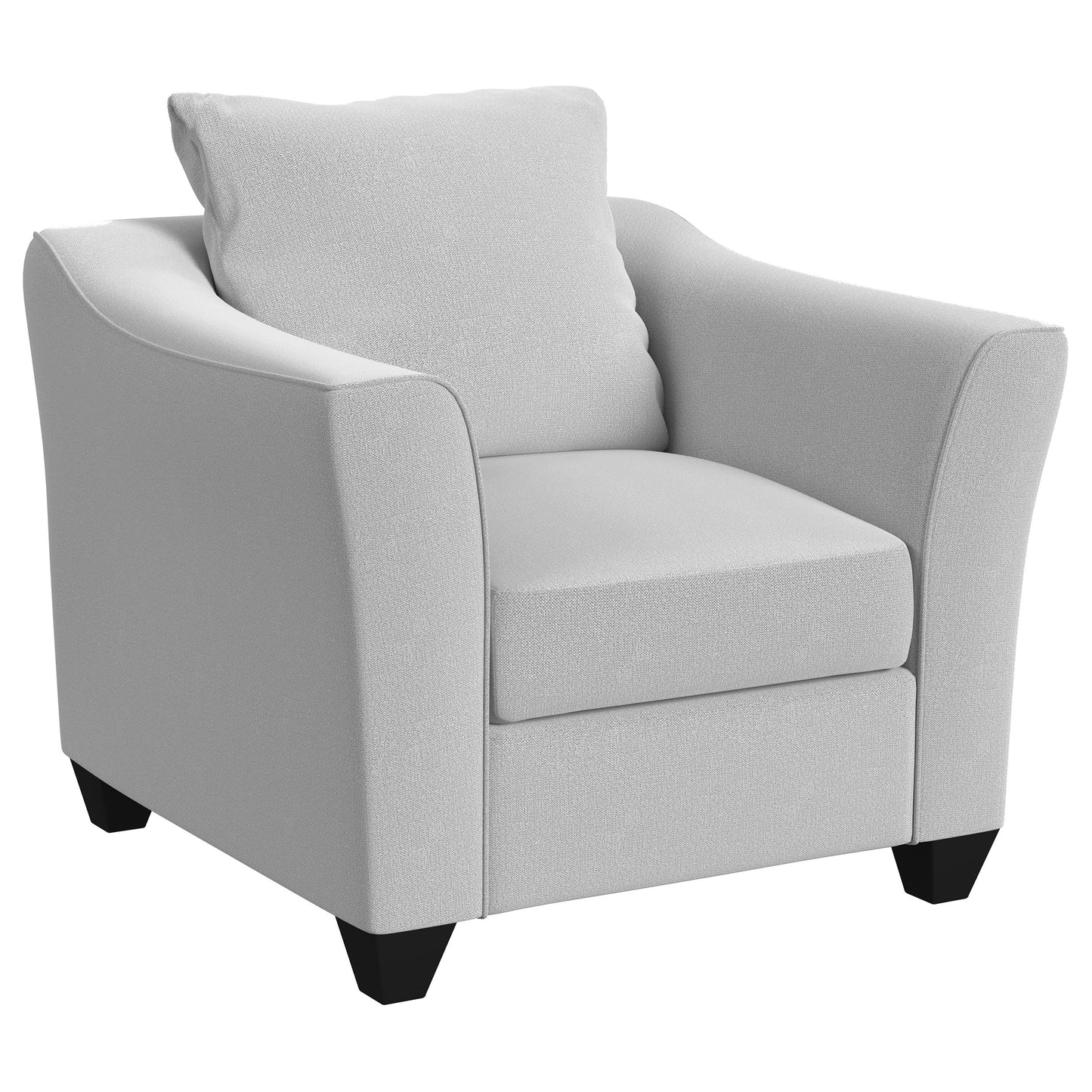 howie upholstered flared arm accent chair sandsand