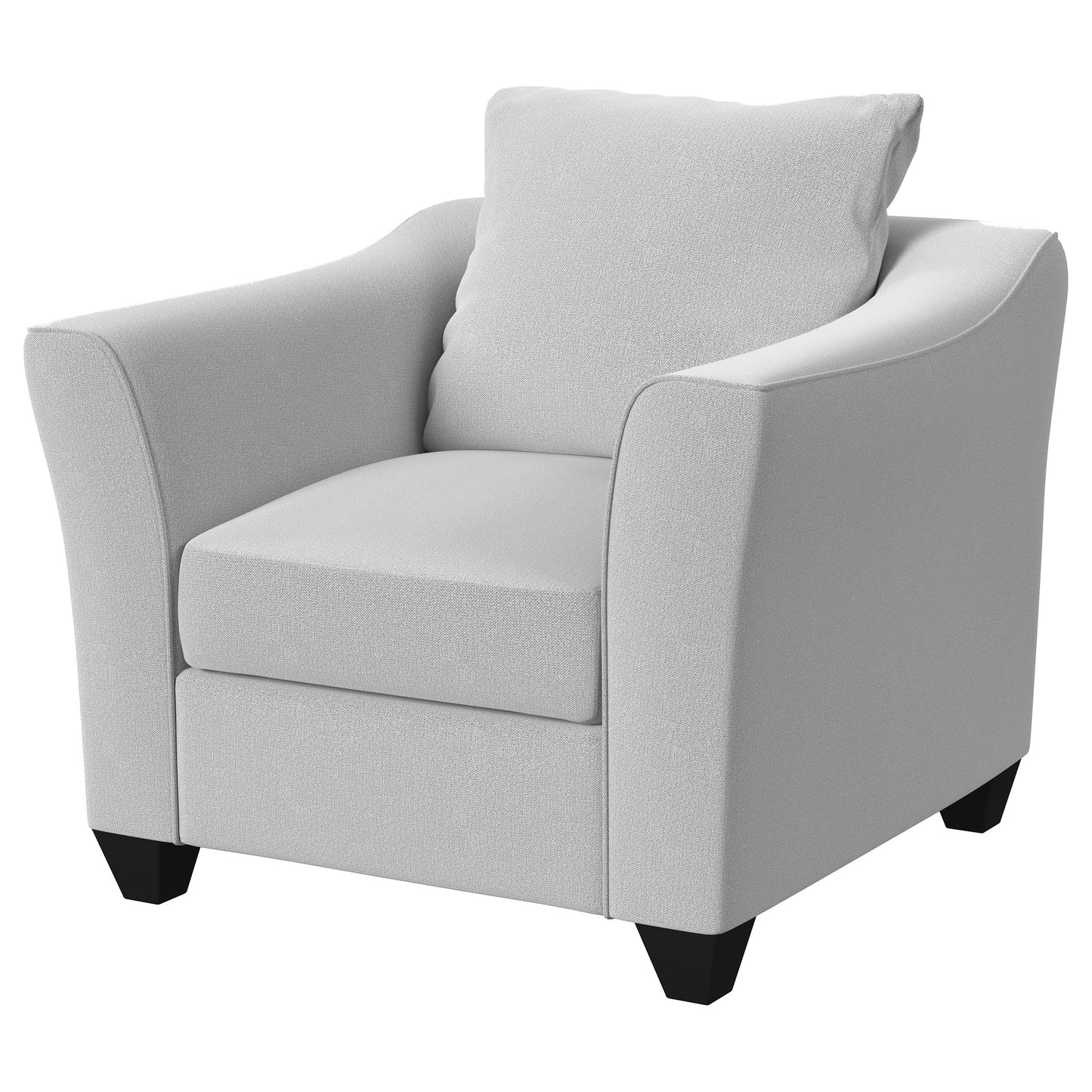 howie upholstered flared arm accent chair sandsand