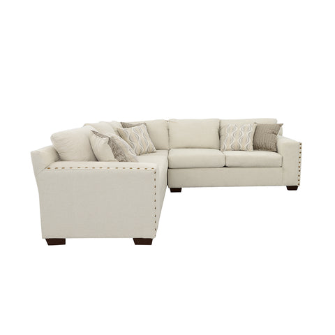 Wethersfield Upholstered Track Arm Sectional Sofa OatmealOatmeal