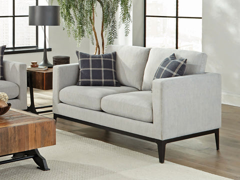 Stark Upholstered Track Arm Loveseat Light GreyLight Grey