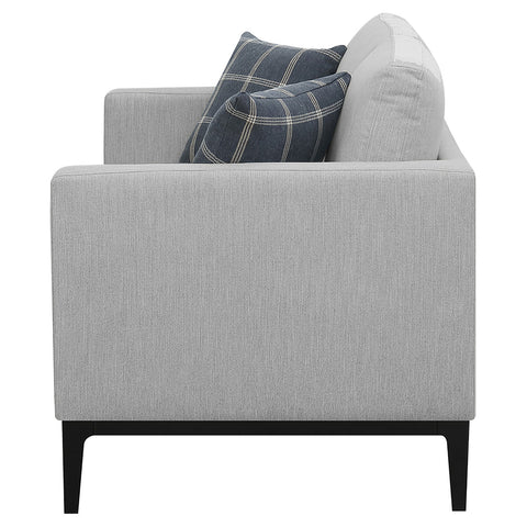 Stark Upholstered Track Arm Loveseat Light GreyLight Grey