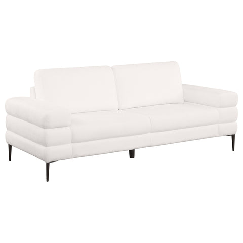 Griffin Chenille Upholstered Track Arm Sofa IvoryIvory