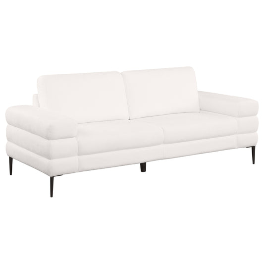 Griffin Chenille Upholstered Track Arm Sofa IvoryIvory