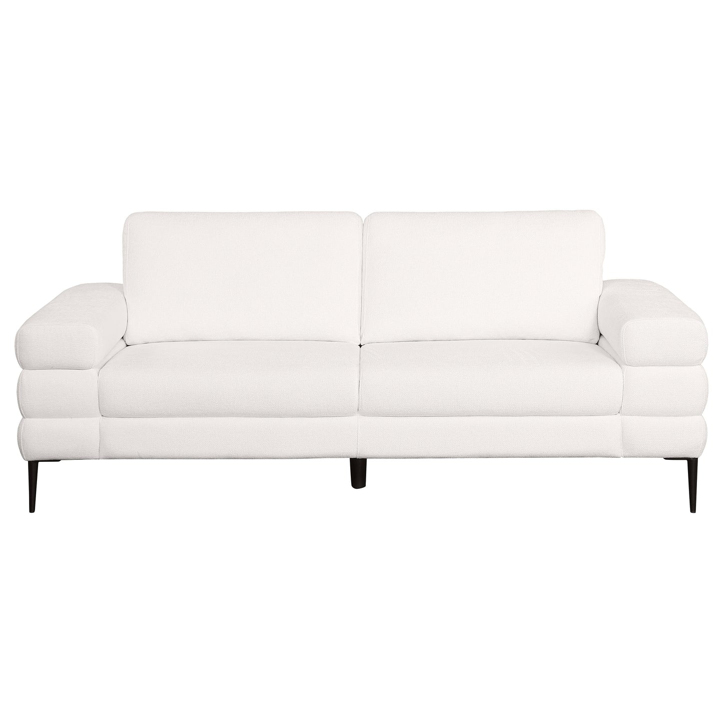griffin chenille upholstered track arm sofa ivoryivory