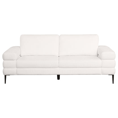 Griffin Chenille Upholstered Track Arm Sofa IvoryIvory