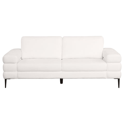 Griffin Chenille Upholstered Track Arm Sofa IvoryIvory