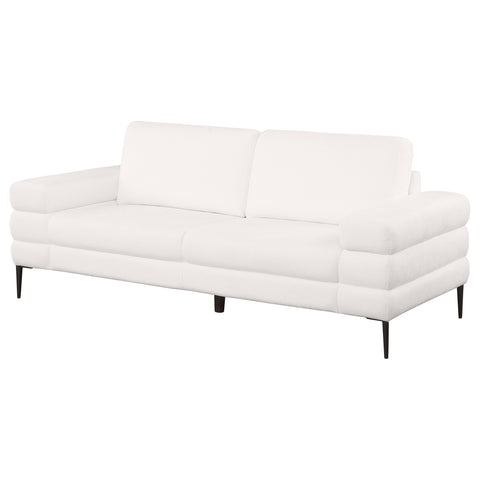 Griffin Chenille Upholstered Track Arm Sofa IvoryIvory