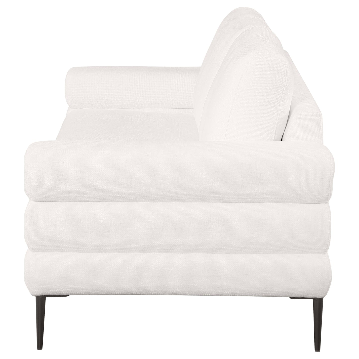 griffin chenille upholstered track arm sofa ivoryivory