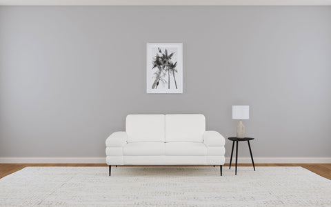 Griffin Chenille Upholstered Track Arm Loveseat IvoryIvory