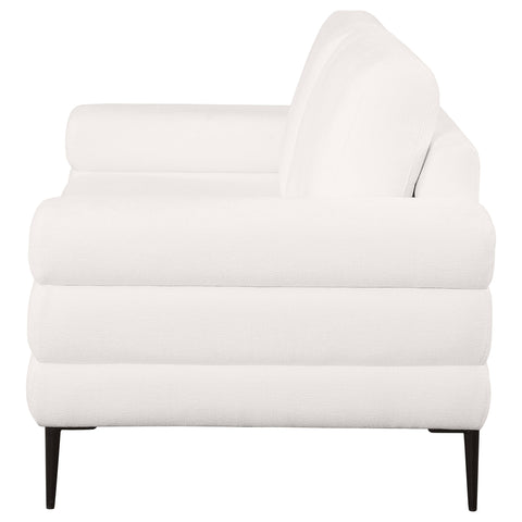 Griffin Chenille Upholstered Track Arm Loveseat IvoryIvory