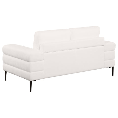 Griffin Chenille Upholstered Track Arm Loveseat IvoryIvory