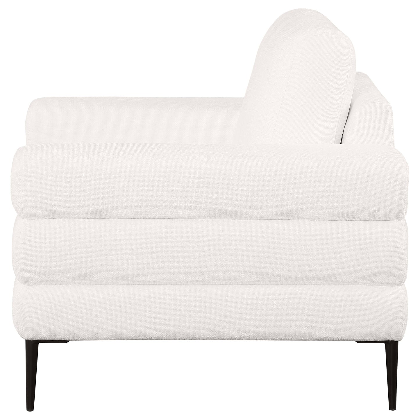 griffin chenille upholstered track arm chair ivoryivory