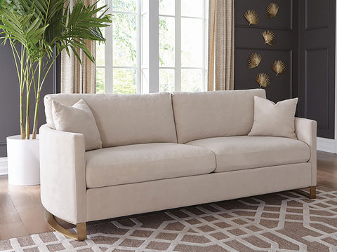 Gerta Upholstered Arched Arm Sofa BeigeBeige