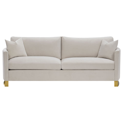Gerta Upholstered Arched Arm Sofa BeigeBeige