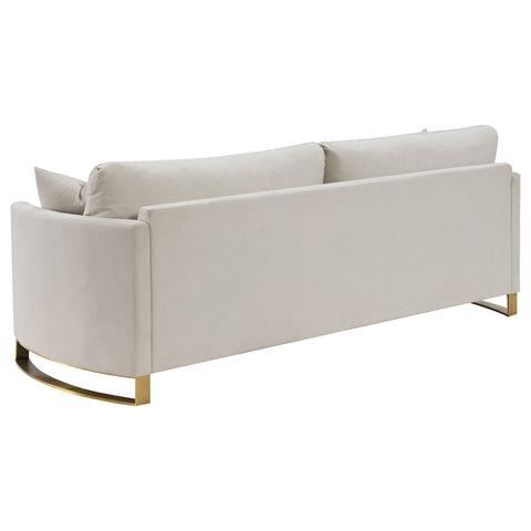 Gerta Upholstered Arched Arm Sofa BeigeBeige
